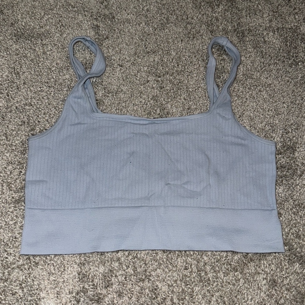 Blue crop top